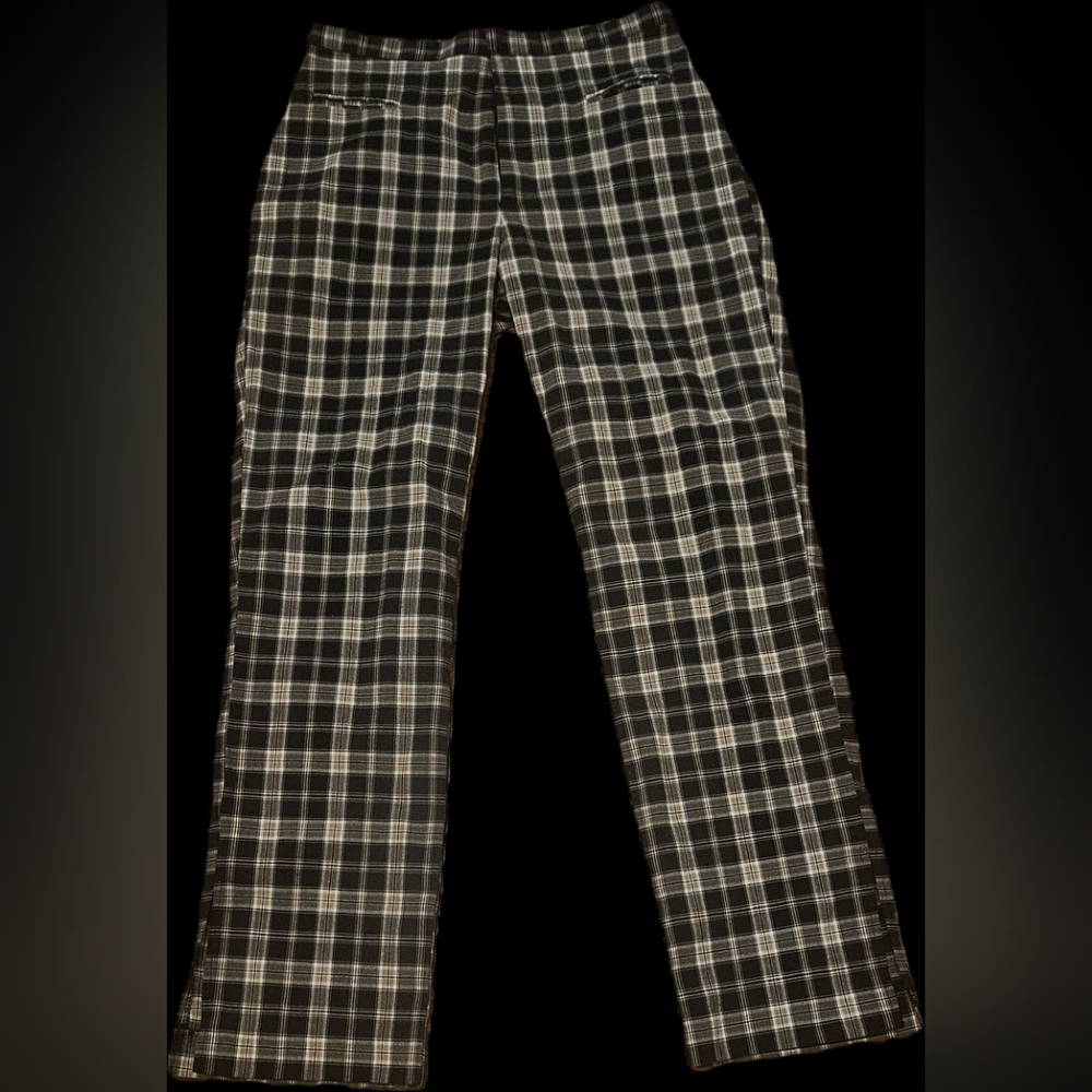 Mix It Plaid Slit Pants